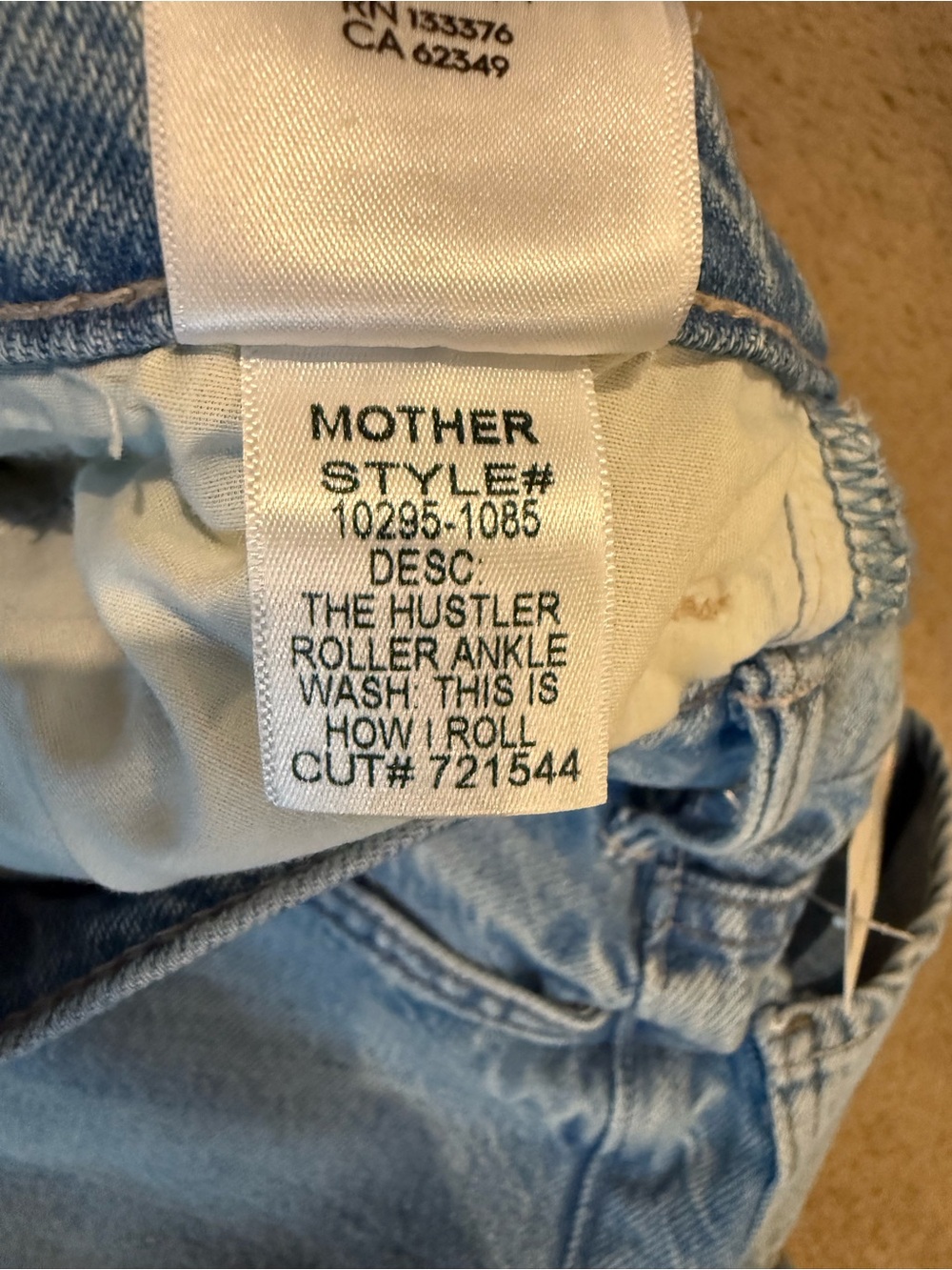 NWT! MOTHER The Hustler roller high rise ankle jeans - Picture 11 of 14